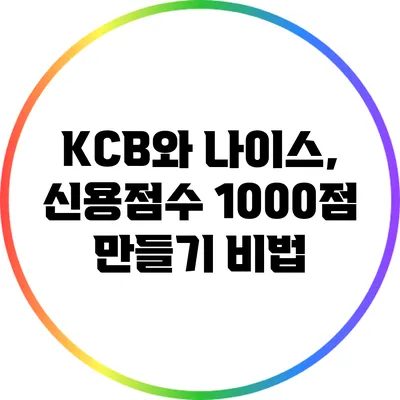 KCB와 나이스, 신용점수 1000점 만들기 비법