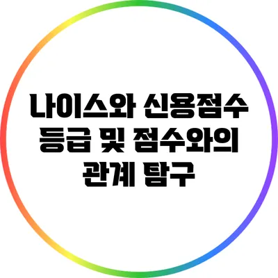 나이스와 신용점수: 등급 및 점수와의 관계 탐구