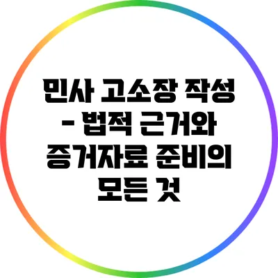 민사 고소장 작성 - 법적 근거와 증거자료 준비의 모든 것