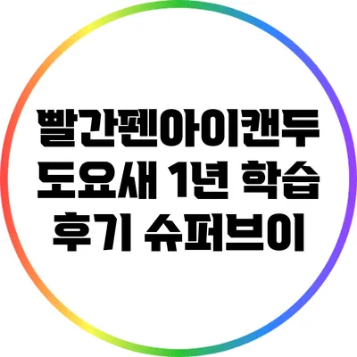빨간펜아이캔두 도요새 1년 학습 후기: 슈퍼브이