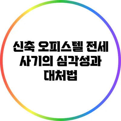 신축 오피스텔 전세 사기의 심각성과 대처법