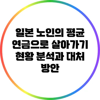 일본 노인의 평균 연금으로 살아가기: 현황 분석과 대처 방안