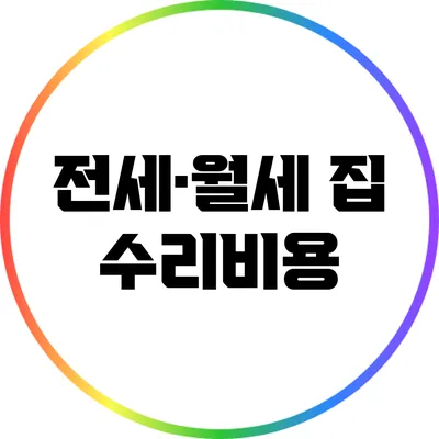 전세·월세 집 수리비용