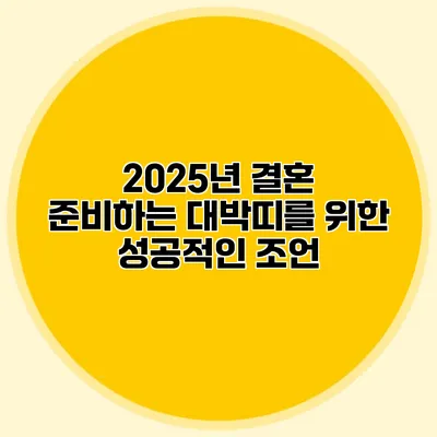2025년 결혼 준비하는 대박띠를 위한 성공적인 조언