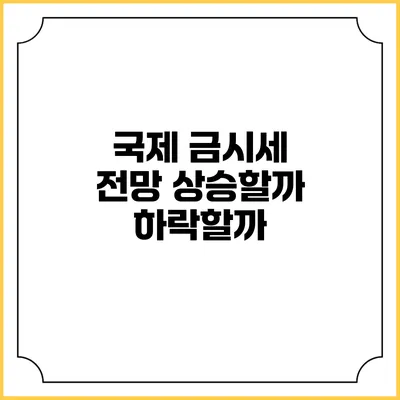 국제 금시세 전망: 상승할까? 하락할까?